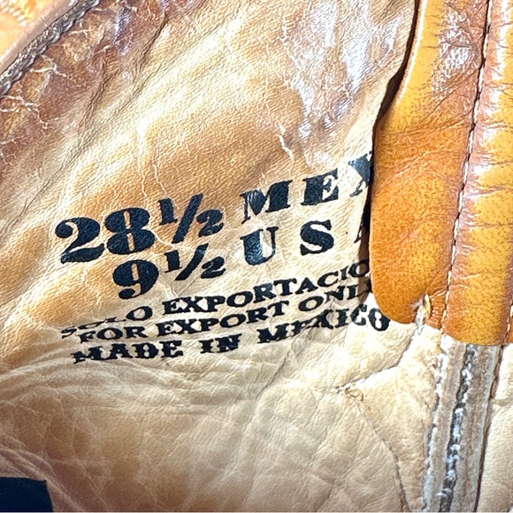 Cuadra Boots Brown Exotic Ostrich Leg Men’s Size 9.5 Mexico Handmade Leather - Picture 14 of 16